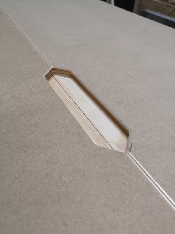 CNC door handle pocket