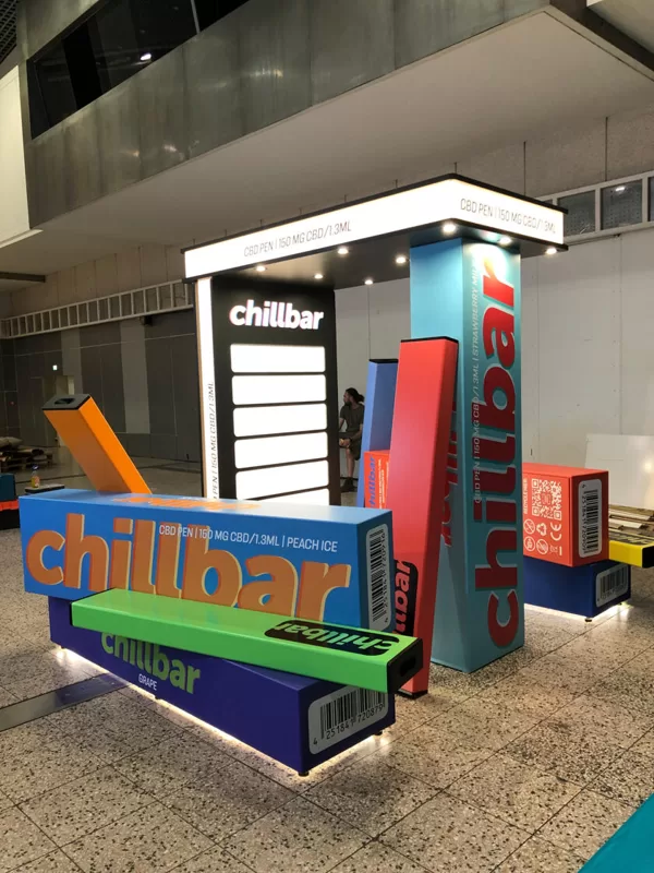 Chillbar izstādes stends
