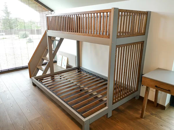 Custom 2 floor kids bed, table and cabinet